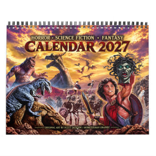 Calendrier Fantastique Horreur Sci-Fi 2027 – Art d