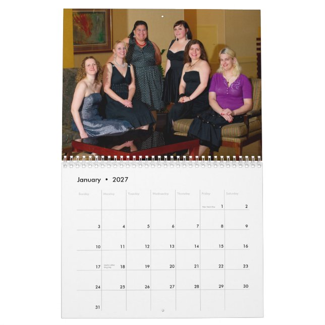Calendrier Femmes 2010 (normale) de PHP (Jan 2027)