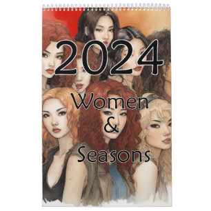 Calendrier Femmes et saisons 2024