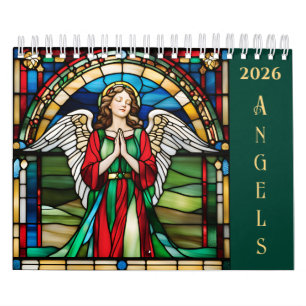 Calendrier Fenêtre en verre tendu 2026 Angel personnalisé