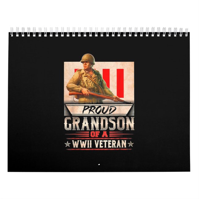 Calendrier Fier Grand-Fils D'Un Vétéran 2ème guerre mondiale (Protection)