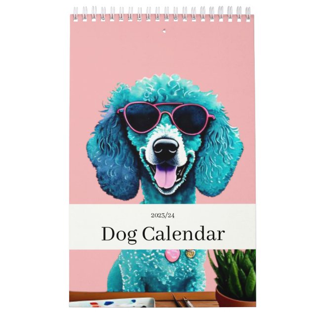 Calendrier Fille rose chien (Protection)
