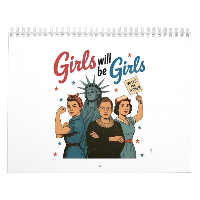 Calendrier Fille sera Fille Féminisme Égalité Droits des femm (Protection)