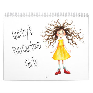 Calendrier Filles de dessin animé amusantes et originales