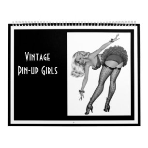 Calendrier Filles Pin-up Vintage 14 Images Fév-Jan