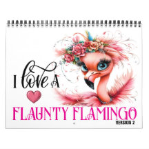 Calendrier Flaunty Flamant rose version 2