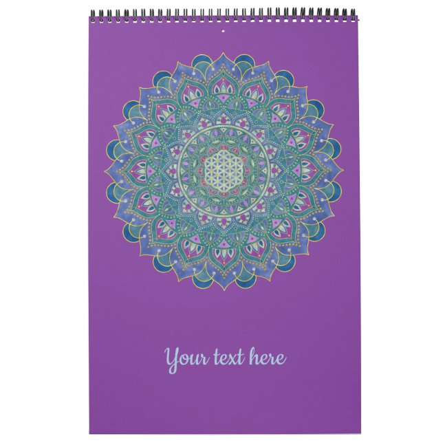 Calendrier Fleur De Vie - Mandala India Style 1 (Protection)