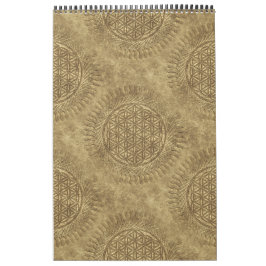 Calendrier Fleur de vie - soleil - motif continu 4