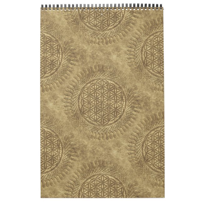 Calendrier Fleur de vie - soleil - motif continu 4 (Protection)