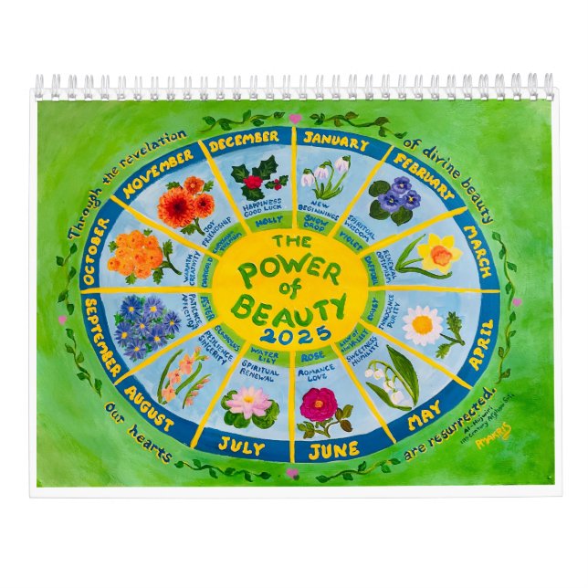 Calendrier Fleur du mois Inspirationnel 2025 (Dos)