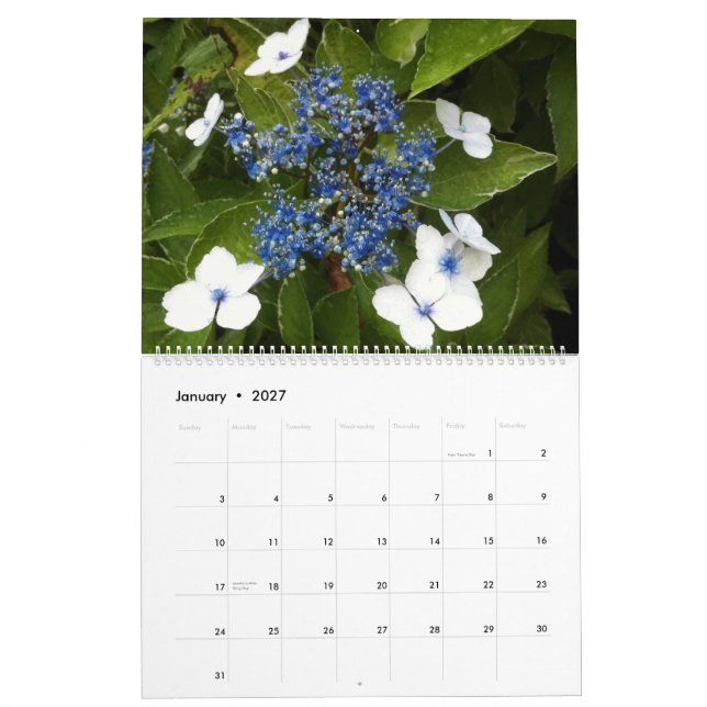 Calendrier Fleurs (Jan 2027)
