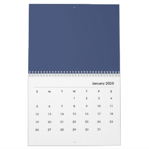 Calendrier Fleurs bleues