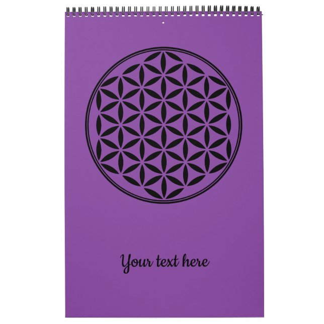 Calendrier FLEURS DE VIE - Symbole de géométrie sacrée plein  (Protection)