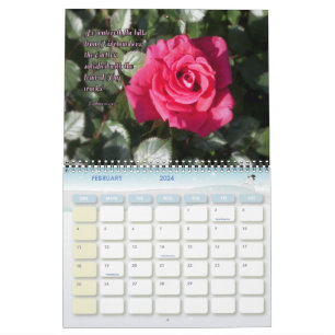 Calendrier Fleurs des psaumes loués Mur inspirationnel