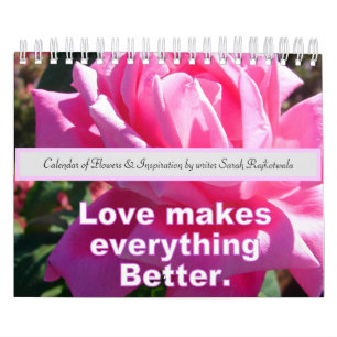Calendrier Fleurs et citations inspirantes