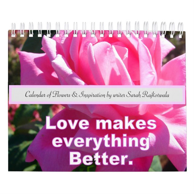 Calendrier Fleurs et citations inspirantes (Protection)