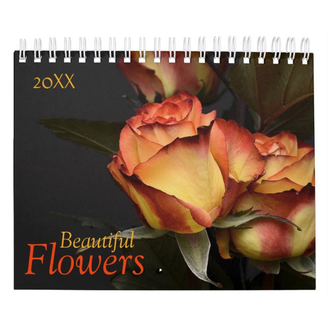 Calendrier Fleurs personnalisées | Texte de l'anné (Protection)