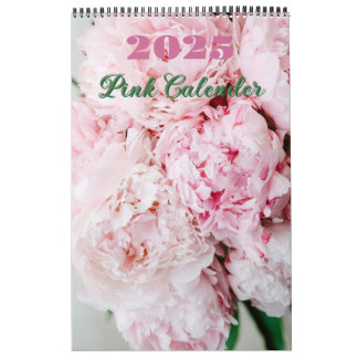 Calendrier Fleurs Roses 2025