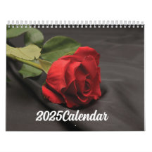 Calendrier Fleurs rouges 2025