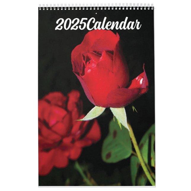 Calendrier Fleurs rouges 2025 (Protection)