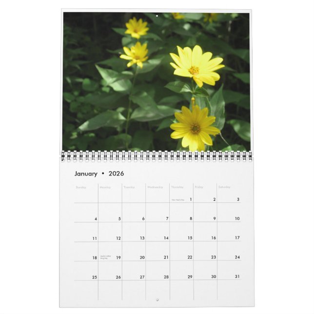 Calendrier Fleurs sauvages (Jan 2026)
