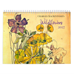 Calendrier Fleurs Sauvages Aquarelle de Charles Ma