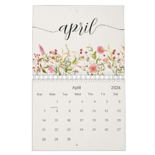Calendrier Fleurs sauvages personnalisés