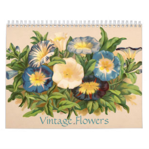 Calendrier Fleurs vintages