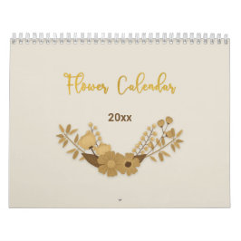 Calendrier Fleurs vintages avec devis de motivatio