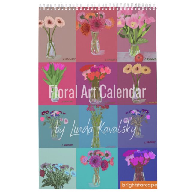 Calendrier Floral Art Par Linda Kavalsky+Dates Per (Protection)
