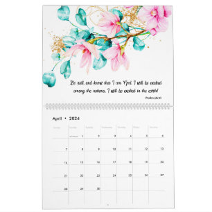 Calendrier floral du couplet de la Bible