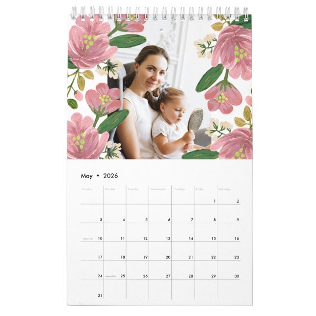 Calendrier floral personnalisé (Mai 2026)