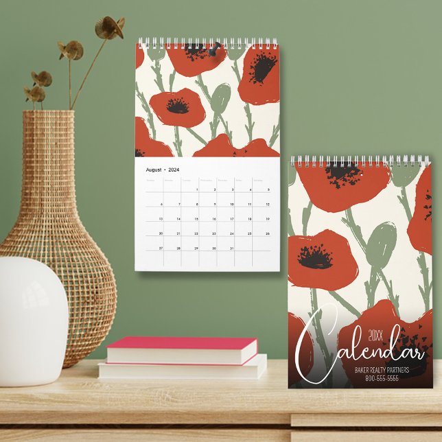 Calendrier Floral Small 2025 (Available in 3 sizes and printed in vibrant color on sturdy paper.)