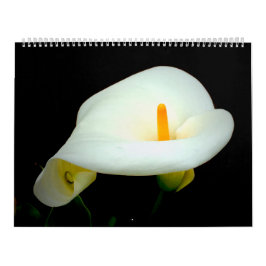Calendrier Floral sur le noir