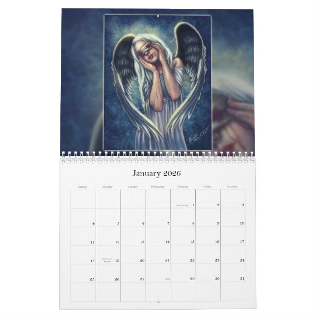 Calendrier foncé d'imaginaire du royaume de (Jan 2026)