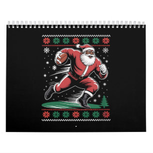 Calendrier Football afro-américain Père Noël Noël laid