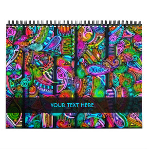 Calendrier Formes très colorées abstraites art 10