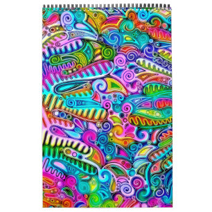 Calendrier Formes très colorées et abstraites art 2