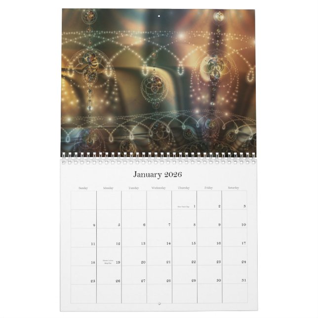 Calendrier fractal Digital Baroque 2021 (Jan 2026)