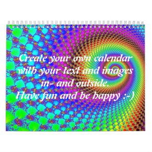 Calendrier Fractale Abstraite I + texte et images
