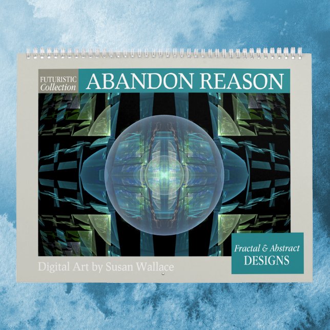 Calendrier Fractales Abstraites futuristes 2026 (Créateur téléchargé)