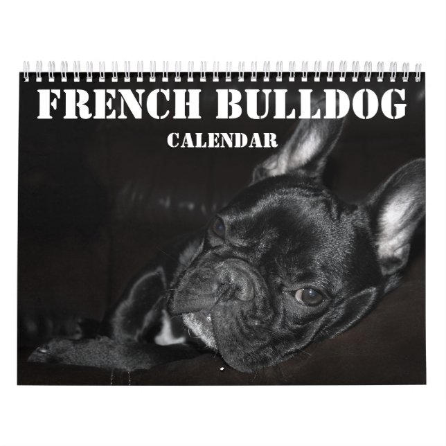 Calendrier Français Bulldog 2026 Avec Photos (Protection)