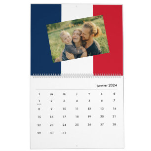 Calendrier France   Ajoutez votre photo drapeau français 2026