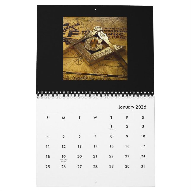 Calendrier Freemason (Jan 2026)