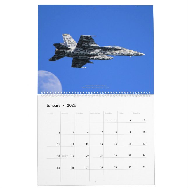Calendrier Frelons F/A-18 superbes de VFA-122 "Eagles volant (Jan 2026)
