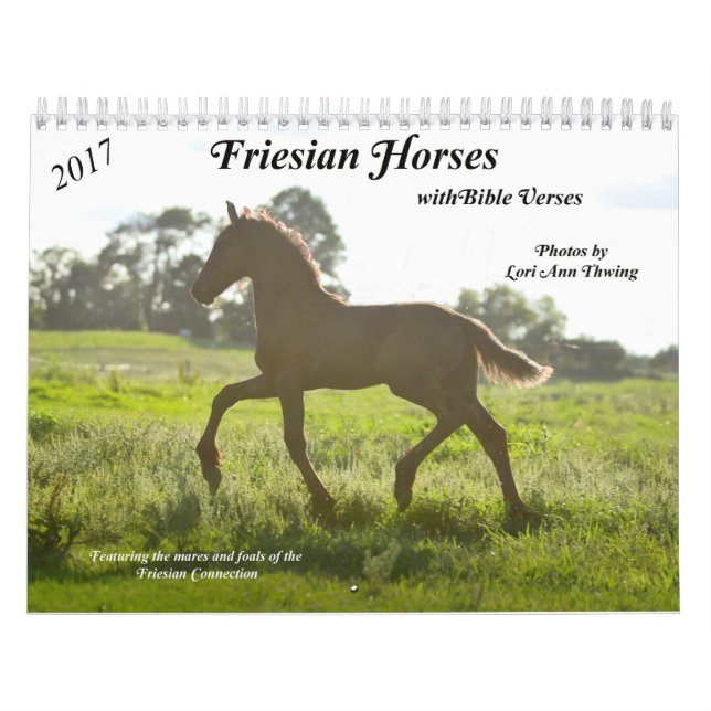 Calendrier frison de cheval avec des vers de bible (Protection)
