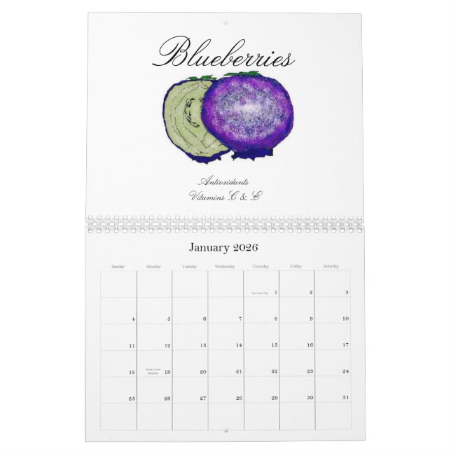 Calendrier Fruits de santé (bouts sains inclus) (Jan 2026)