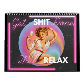 Calendrier Funny Calendar For Her Gift Friend Retro "Done"