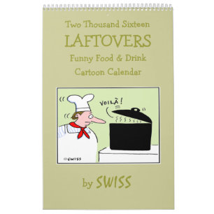 Calendrier Funny Food Cartoon Kitchen Calendar for Foodies