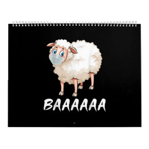 Calendrier Funny Quarantine Mask Sheep Cadeaux tendance